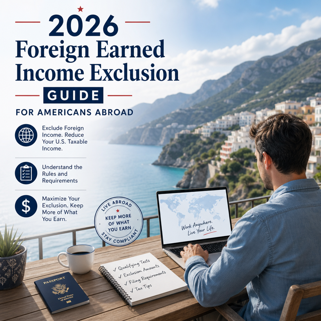Guide to the 2026 foreign earned income exclusion for Americans abroad to reduce U.S. taxable income