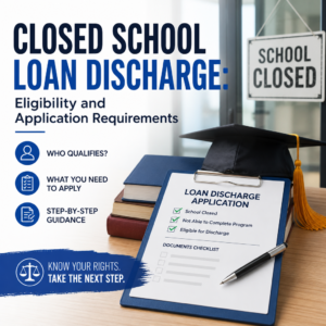 Closed school loan discharge guide with eligibility and application steps