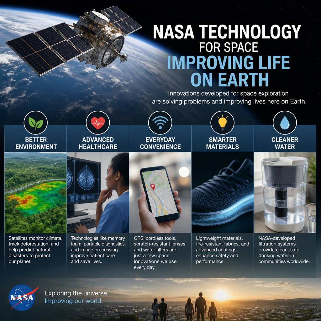 NASA technology for space helping improve healthcare, water, materials, and the environment on Earth