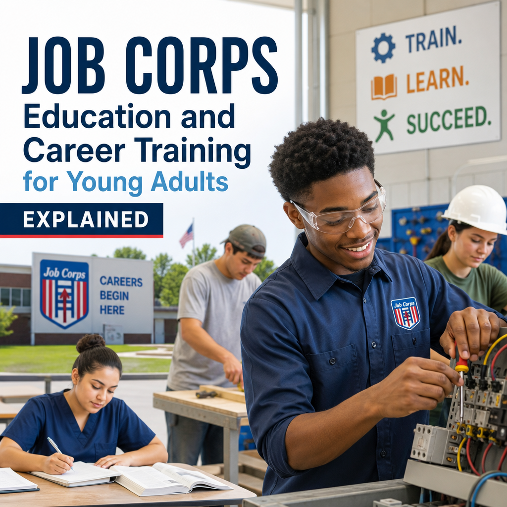 Young adults in Job Corps education and career training, learning hands-on job skills together