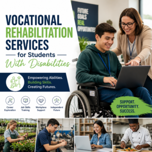 Students with disabilities receiving vocational rehabilitation services for career training and future planning